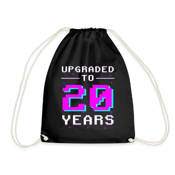 Two Decades Gamer: Retro Hero 20 - Drawstring Bag - black - Front