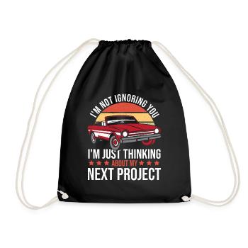 Garage Car Restoration Car Lover Car Detailer - Drawstring Bag - black - Front