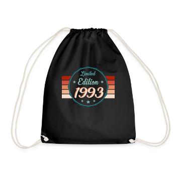 1993 Limited Retro – Unforgettable Gift - Drawstring Bag - black - Front