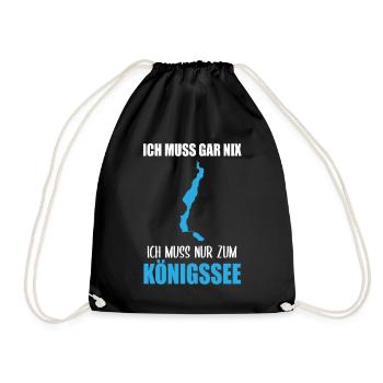 Königssee Duty - Nothing else! - Drawstring Bag - black - Front