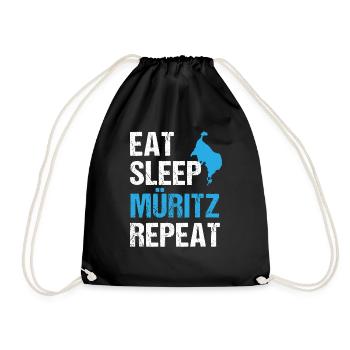Müritz Rhythm: Eat, Sleep, Experience - Drawstring Bag - black - Front