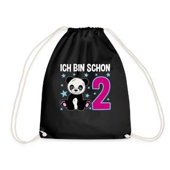 Panda Wonder - Deux ans de bonheur - Sac de sport léger - noir - Devant