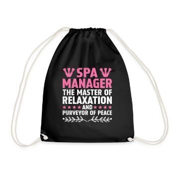 SPA Manager Job Wellness Funny SPA Management Sayi - Drawstring Bag - black - Front