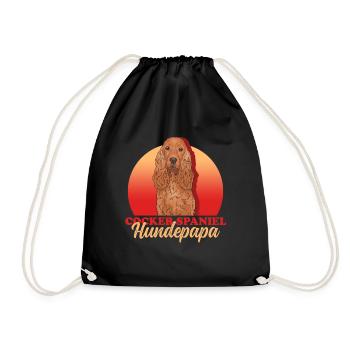 Cocker Spaniel Dog Dad | Cocker Spaniel Gift - Drawstring Bag - black - Front