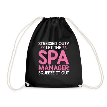 SPA Manager Job Wellness Funny SPA Management Sayi - Drawstring Bag - black - Front