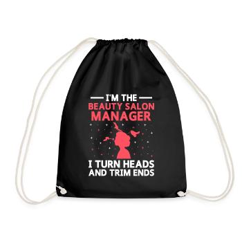 SPA Manager Job Wellness Funny SPA Management Sayi - Drawstring Bag - black - Front