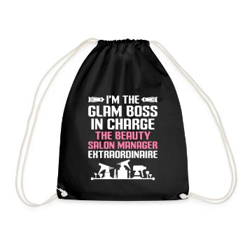 SPA Manager Job Wellness Funny SPA Management Sayi - Drawstring Bag - black - Front