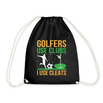 Footgolf Player Foot Golf Playing Footgolfers Foot - Drawstring Bag - black - Front
