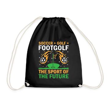 Footgolf Player Foot Golf Footgolfers Foot spielen - Turnbeutel - Schwarz - Vorne
