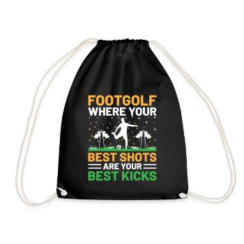 Footgolf Player Foot Golf Footgolfers Foot spielen - Turnbeutel - Schwarz - Vorne