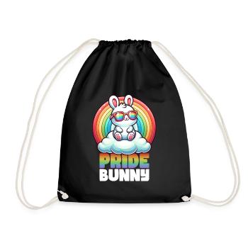 Pride Gay CSD Love LGBTQ Colors of the Rainbow - Drawstring Bag - black - Front