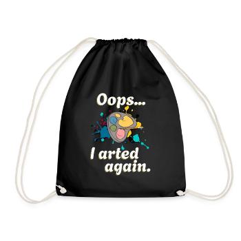 Cadeaux de nouveauté d’artiste drôle et humour de peinture - Sac de sport léger - noir - Devant