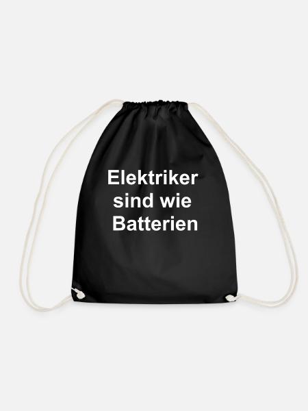 Elektriker Geschenk - Turnbeutel - Schwarz