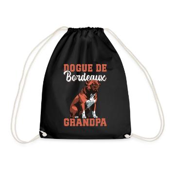 Dogue de Bordeaux Grand-père Bordeaux Mastiff Chien Cadeau - Sac de sport léger - noir - Devant