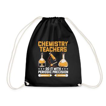 Science Teacher School Teacher Biology Chemistry P - Drawstring Bag - black - Front