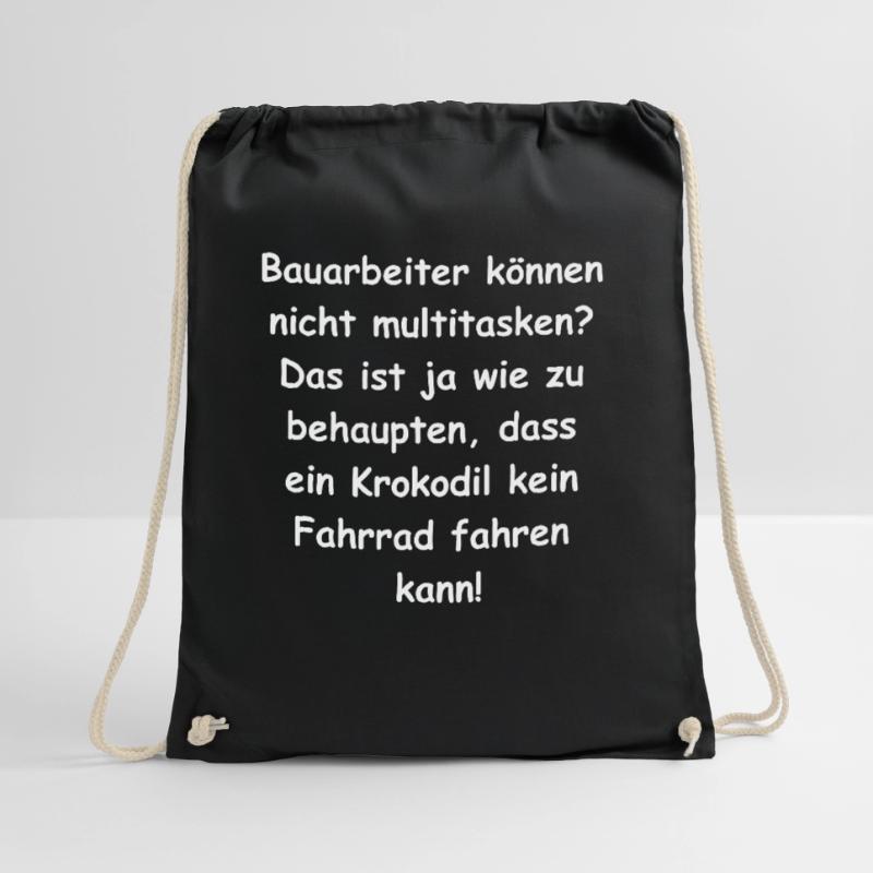 Construction Worker Multitasking Gift Drawstring Bag