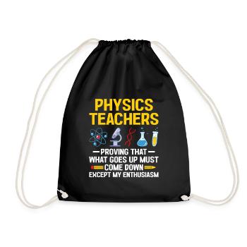 Science Teacher School Teacher Biology Chemistry P - Drawstring Bag - black - Front