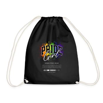 Love Is Love Pride Colors Of Rainbow Equality - Drawstring Bag - black - Front