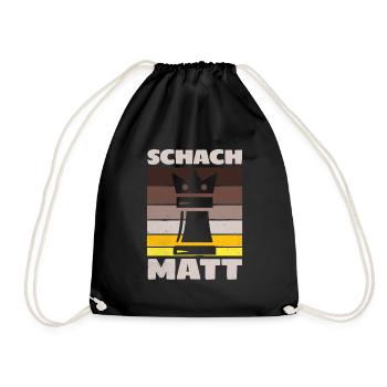 Schach Matt Viking Chess Outdoor Game - Turnbeutel - Schwarz - Vorne