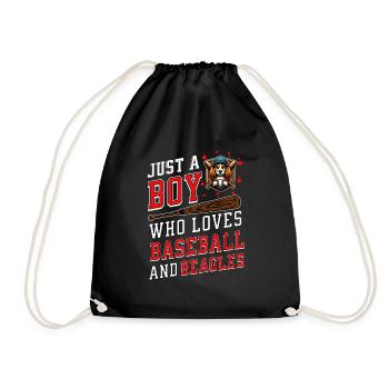 Juste un garçon qui aime le baseball et les beagles - Sac de sport léger - noir - Devant
