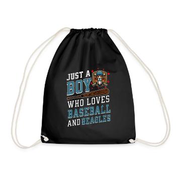 Juste un garçon qui aime le baseball et les beagles - Sac de sport léger - noir - Devant