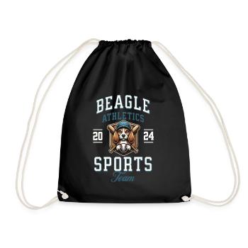 Baseball 2024 Beagle Sport - Unique Beagle - Drawstring Bag - black - Front