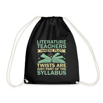 Literature Teacher School Teacher Funny Teachers S - Drawstring Bag - black - Front