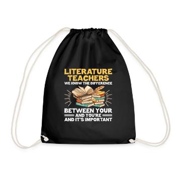 Literature Teacher School Teacher Funny Teachers S - Drawstring Bag - black - Front