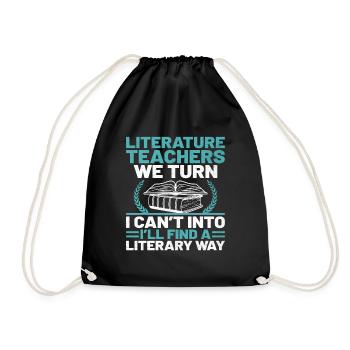 Literature Teacher School Teacher Funny Teachers S - Drawstring Bag - black - Front