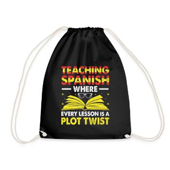 Foreign Language Teacher School Languages Teachers - Drawstring Bag - black - Front