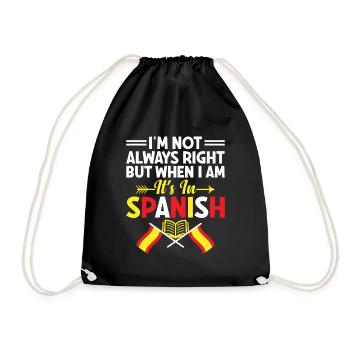 Foreign Language Teacher School Languages Teachers - Drawstring Bag - black - Front