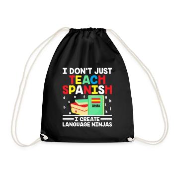 Foreign Language Teacher School Languages Teachers - Drawstring Bag - black - Front