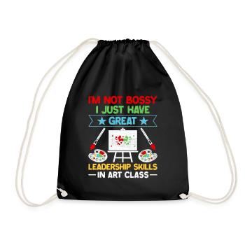 Art Teacher School Teacher Funny Art Teachers Scho - Drawstring Bag - black - Front