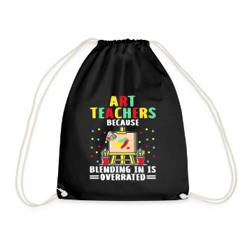 Kunstlehrer Schullehrer Lustige Kunstlehrer Scho - Turnbeutel - Schwarz - Vorne