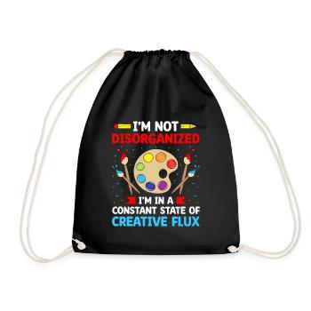 Art Teacher School Teacher Funny Art Teachers Scho - Drawstring Bag - black - Front