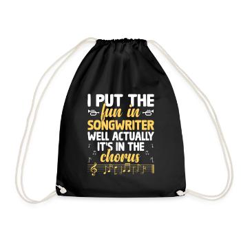Musiker Songwriter Sänger Musiker Musik Musik Pr - Turnbeutel - Schwarz - Vorne