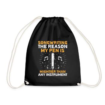 Musician Songwriter Singer Musician Music Music Pr - Drawstring Bag - black - Front