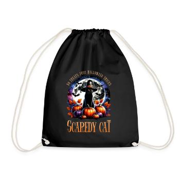 No Candy Just Halloween Pranks Scaredy - Drawstring Bag - black - Front