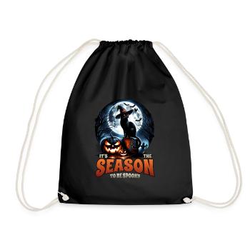 Scaredy Cat No Treats Just Halloween Tricks - Drawstring Bag - black - Front