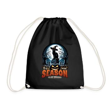 Scaredy Cat No Treats Just Halloween Tricks - Drawstring Bag - black - Front