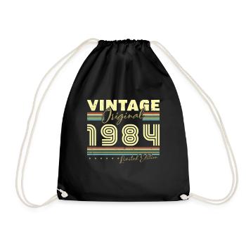 Vintage 1984 Rétro Cadeau D'anniversaire 1984 - Sac de sport léger - noir - Devant