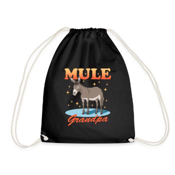 Maultier Opa Maulesel Muli Maultiere Geschenk - Turnbeutel - Schwarz - Vorne