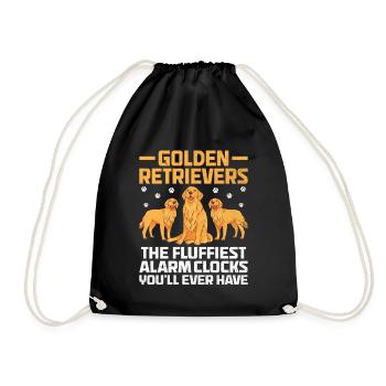 Golden Retriever Die flauschigsten Wecker GR Re - Turnbeutel - Schwarz - Vorne