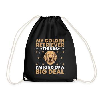 Mon Golden Retriever pense que je suis un gros problème - Sac de sport léger - noir - Devant