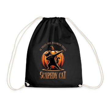 Joyeux Halloween, chat effrayé - Sac de sport léger - noir - Devant