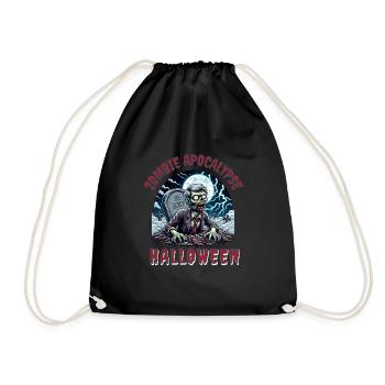 Zombie-Apokalypse Halloween Fröhliches Halloween - Turnbeutel - Schwarz - Vorne
