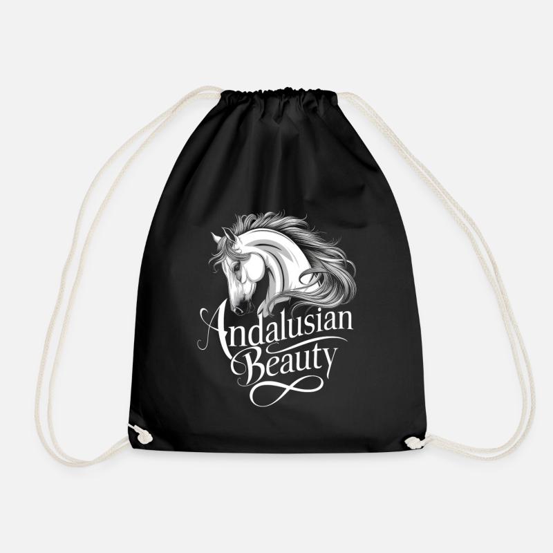 Andalusier Pferd Reiten Reitsport - Turnbeutel - Schwarz