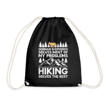 German Shepherds résout la plupart de mes problèmes de randonnée - Sac de sport léger - noir - Devant