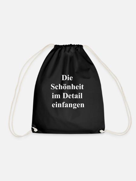 Wandbild Geschenkset - Turnbeutel - Schwarz