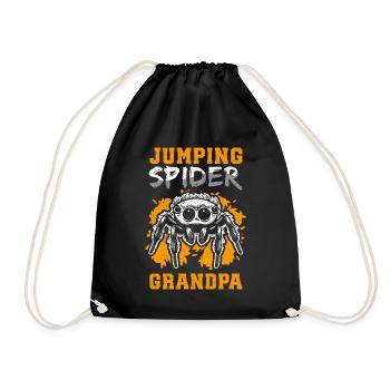 Springspinne Opa Springspinnen Geschenk - Turnbeutel - Schwarz - Vorne